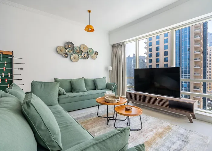 Spacious & Luxurious 1Br Apartment - Best Marina Views - 3Mn Walk To Tram, Jbr & Beach (Adults Only)